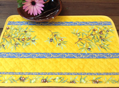 quilted placemat from provence